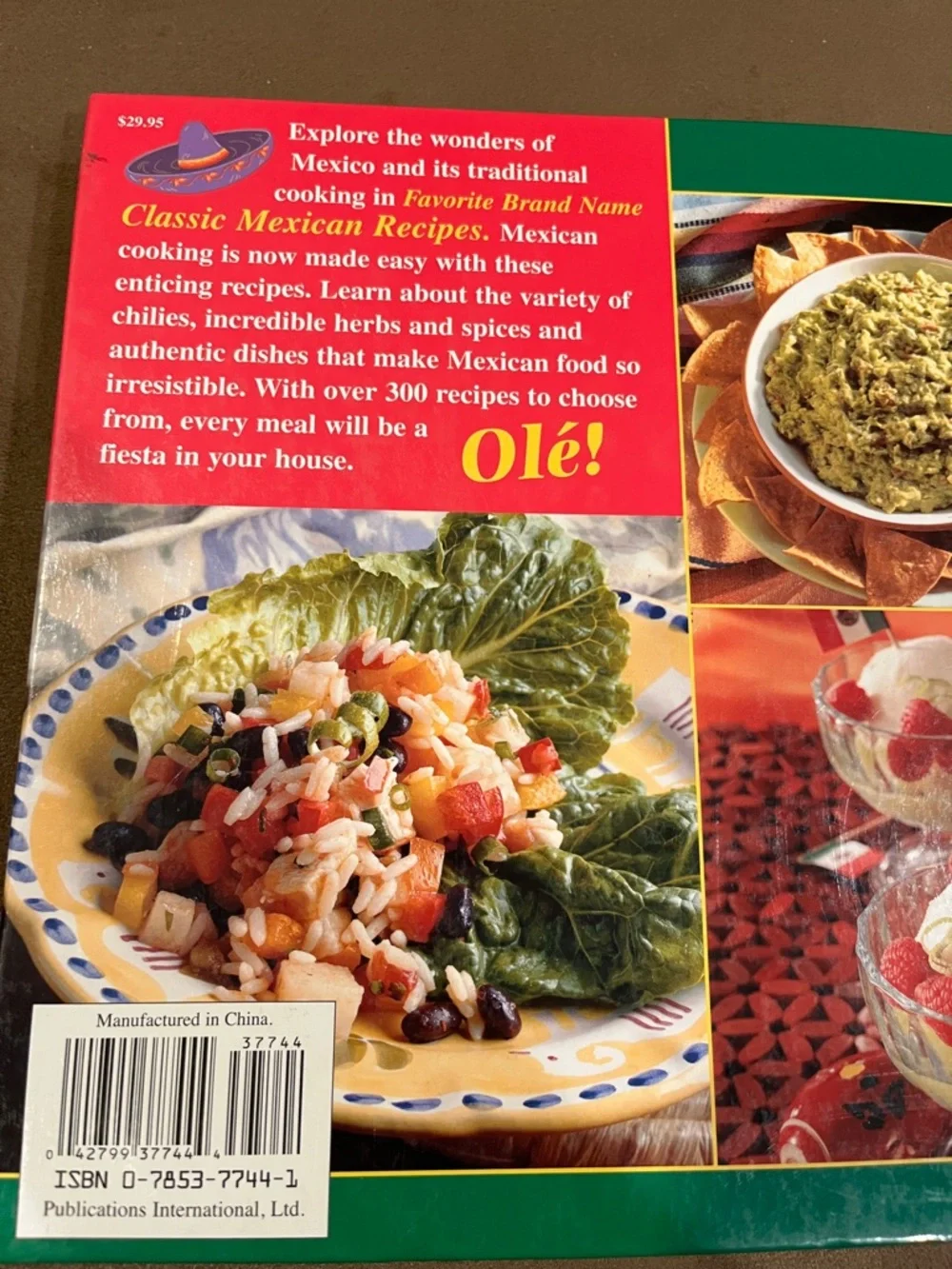 Favorite Brand Name Classic Mexican Recipes Cookbook - Red hard Cover